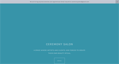 Desktop Screenshot of ceremonysalon.com