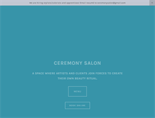 Tablet Screenshot of ceremonysalon.com